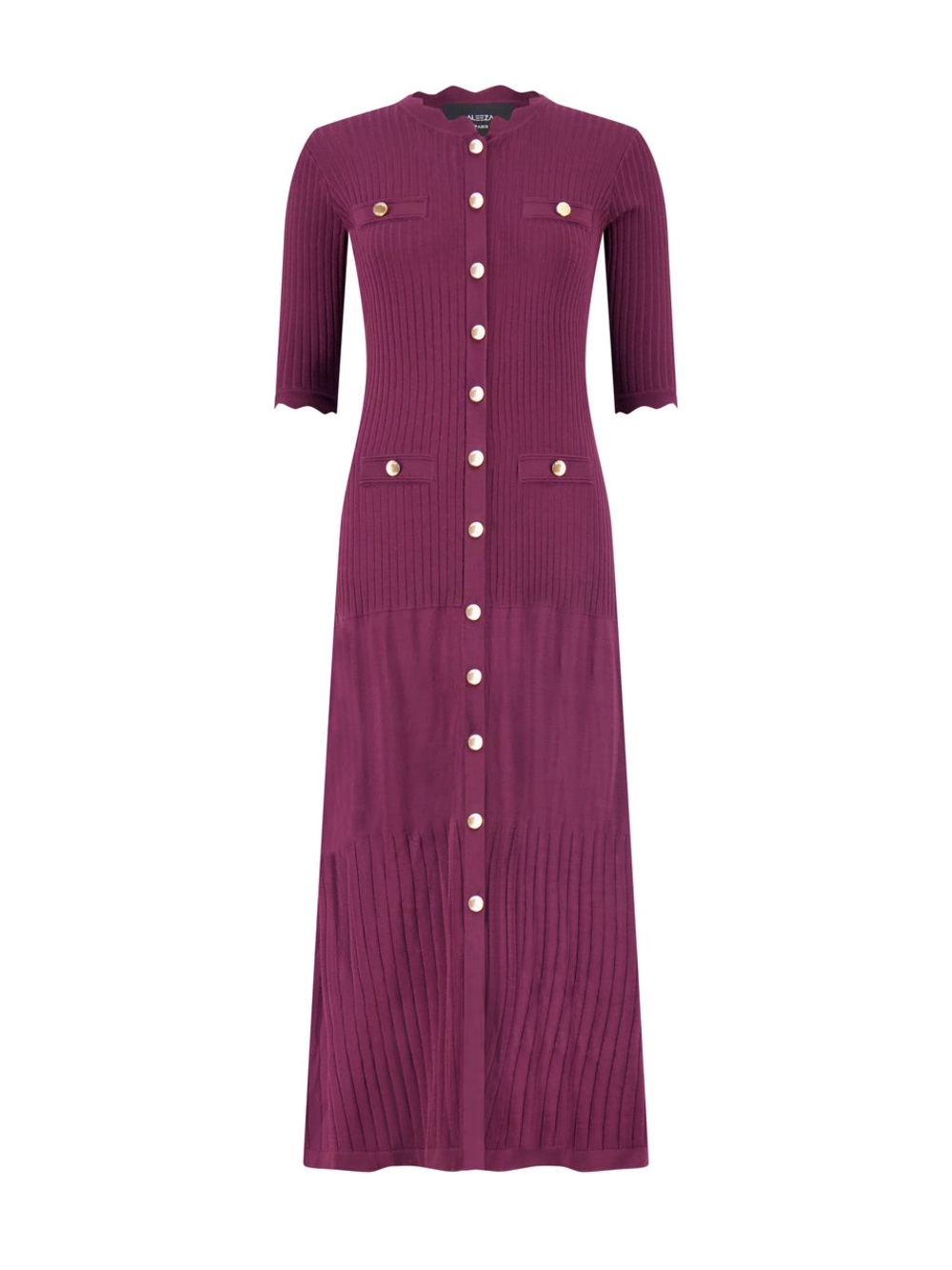 Aleeza Paris Rhoda knit dress, burgundy, size XL